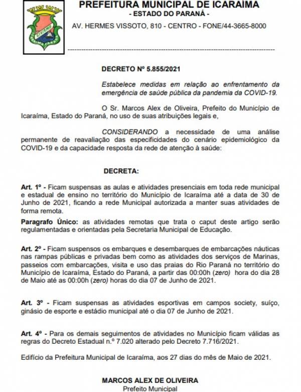 COVID-19 - Decreto Municipal