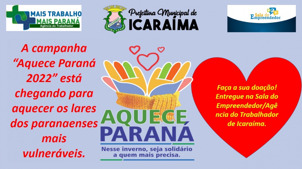 Massa de ar polar vai derrubar ainda mais as temperaturas no Paraná. Campanha "AQUECE PARANÁ" começa nesta terça feira (17).
