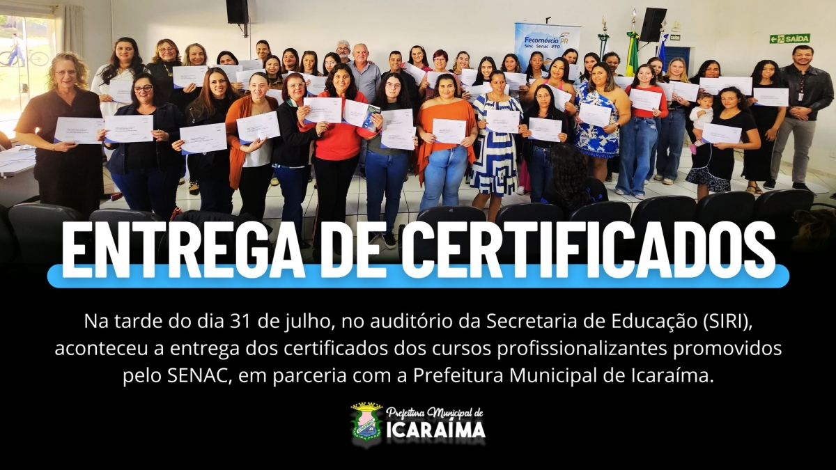 ENTREGA DE CERTIFICADOS