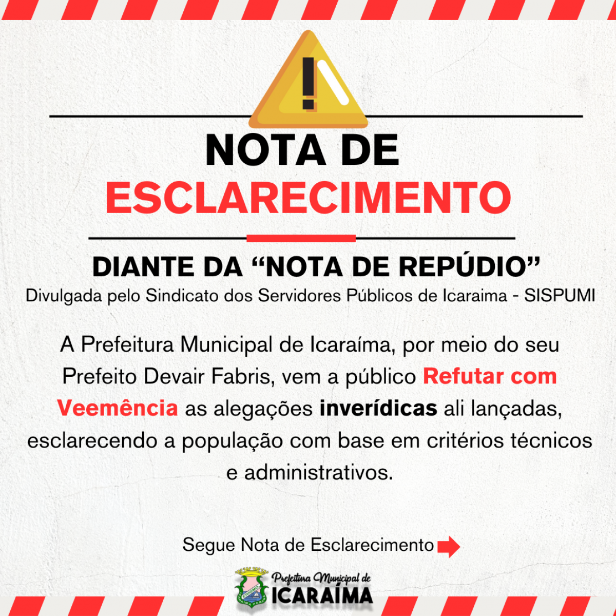 NOTA DE ESCLARECIMENTO
