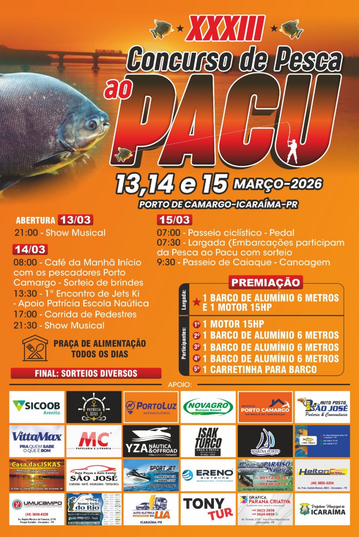 XXXIII - CONCURSO DE PESCA AO PACU