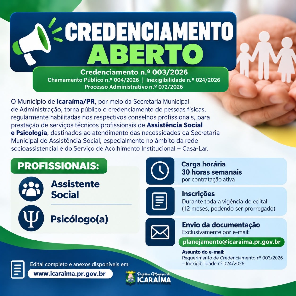 CREDENCIAMENTO 003/2026